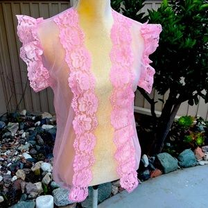 Sheer pink vest